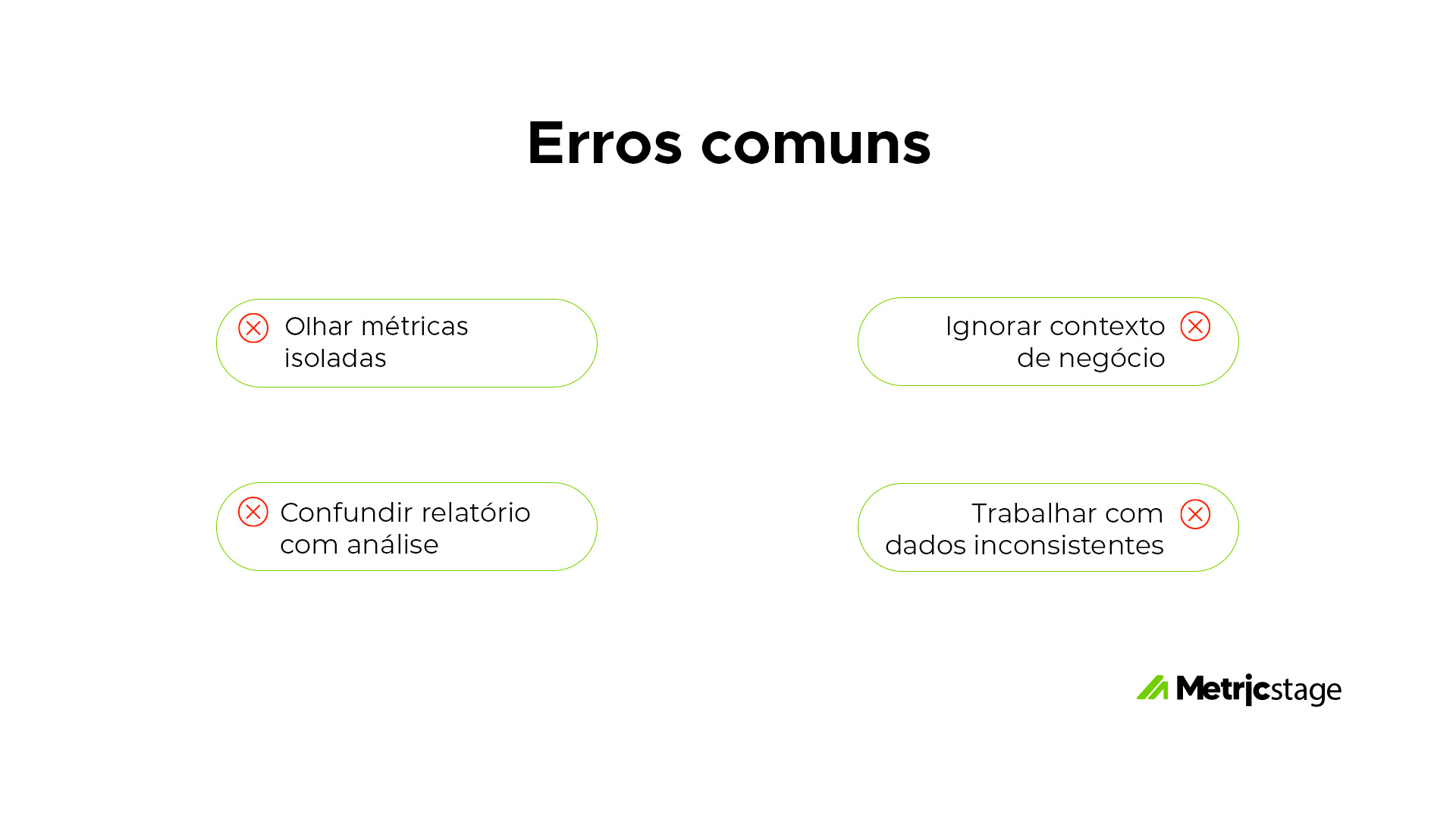 Erros comuns ao trabalhar com análise de dados
